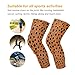 sanluoli Orange Leopard Print compression knee brace for men (1 pair) Support for All Sports sports exercise knee pads for Soccer, Soccer, Soccer, Soccer