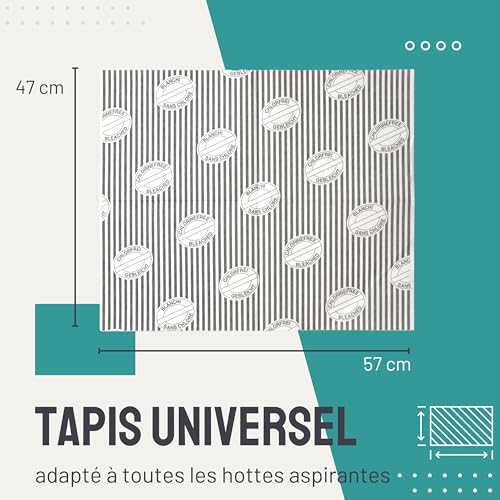 FilterBase® Filtre à graisse universel pour hotte aspirante | Lot de 2 | Indicateur de saturation du filtre à graisse, filtre plat pour hotte aspirante | Pas de filtre à charbon actif 57x47 cm – vue 3