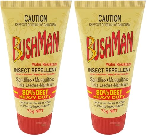 Bushman Ultra Heavy Duty 80% Deet DryGel Tube 75 g, 75 grams (Pack of 2)