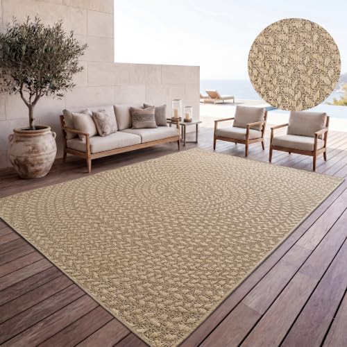Paco Home Outdoor Teppich Wetterfest, moderner Jute-Look in natürlicher Sisal Optik, Robust, ideal für Terrasse Wohnzimmer & Küche… – Ansicht 3