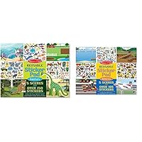 Melissa & Doug 4196 Habitats - 150+ Reusable Stickers,Blue & 4199 Reusable Sticker Pad: Vehicles - 165+ Reusable Stickers