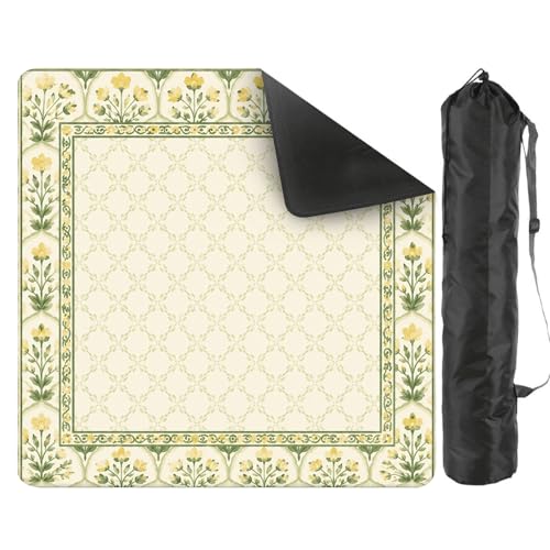 Tapete floral Mahjong para mesa, varias medidas cuadradas