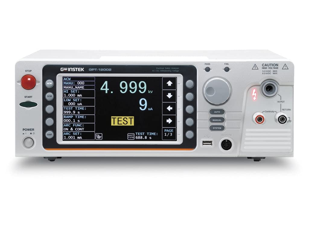 Instek GPT-12002 - AC/DC Electrical Safety Analyzer (5kV at 40mA AC, 6kV at 10mA DC)