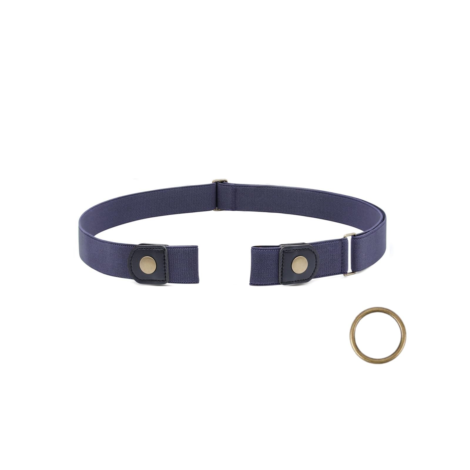Ladies Elastic Belt Invisible No Buckle Belt for Women Men Black Adjustable Stretch Waist Belt Jeans Belt No.3 Blue Suit Waist 30-48 inches