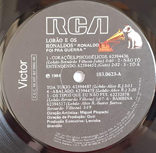 Lobão e Os Ronaldos - Lp Ronaldo Foi Pra Guerra - 1984