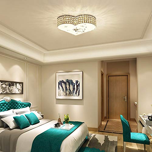 Lampe plafond de chambre romantique en cœur au profil ultra plat et épuré