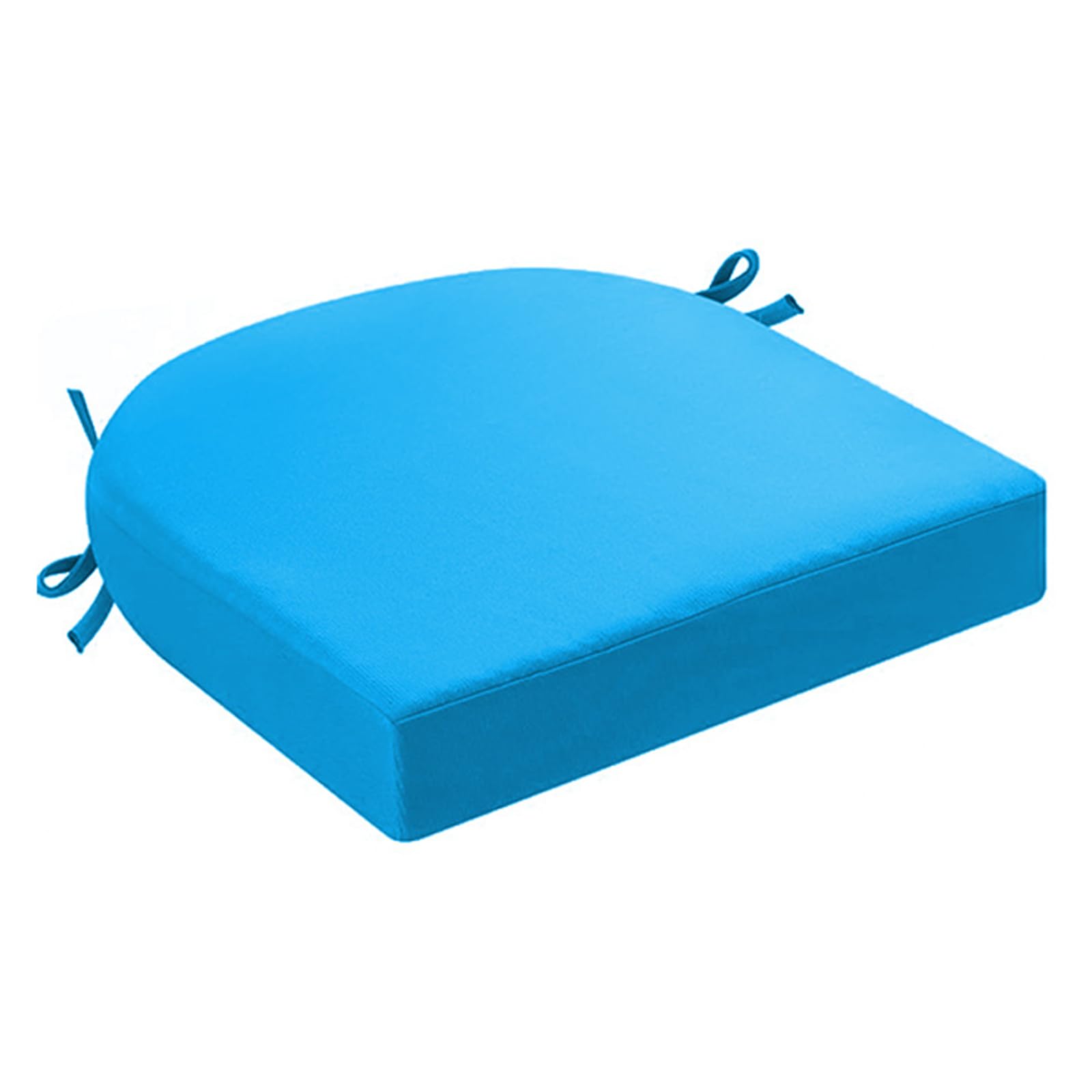 DRXRD Outdoor Chair Cushions,Waterproof & Fade Resistant Patio Furniture Cushions,Round Corner Seat Cushion Pads with Removable Cover for Garden Yard Lawn sky blue 48 * 48 * 8cm