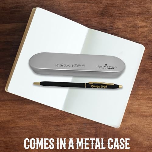 Image of Savri Personalized Metal Blue Pen with Name & metal Case with Message engraved - Best Corporate Gift - Customized Pen for Graduation, Retirement, New Year, Farewell, Christmas, Birthday, & Anniversary
