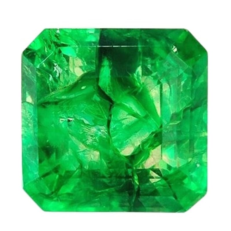 Pierre gemme émeraude naturelle 14x11x8mm en vrac pour collier et bague DIY