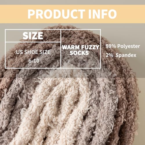 Passionbility Womens Fuzzy Socks Cozy Fluffy Winter Sleeping Socks 3 Pairs - image 3