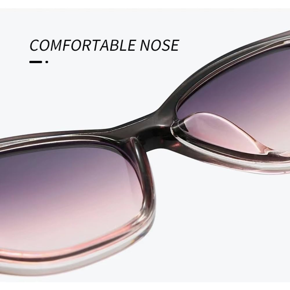 Sonnenbrille zum Angeln, Unisex, quadratisch, modische Sonnenbrille für Damen, UV400, Farbverlauf