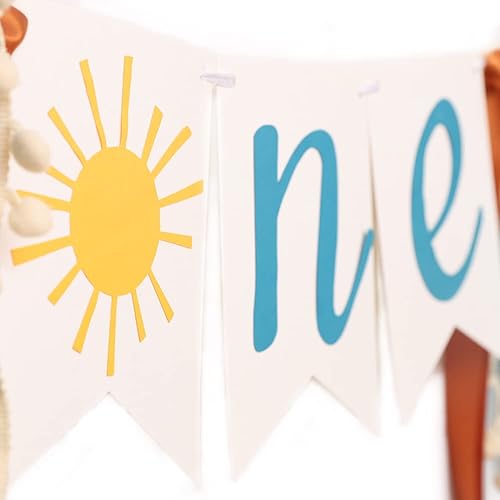 Miniatura 5 de Cartel para silla alta con texto en inglés You Are My Sunshine  Decoración de fiesta de primer cumpleaños con temática de sol para niño, recuerdo de