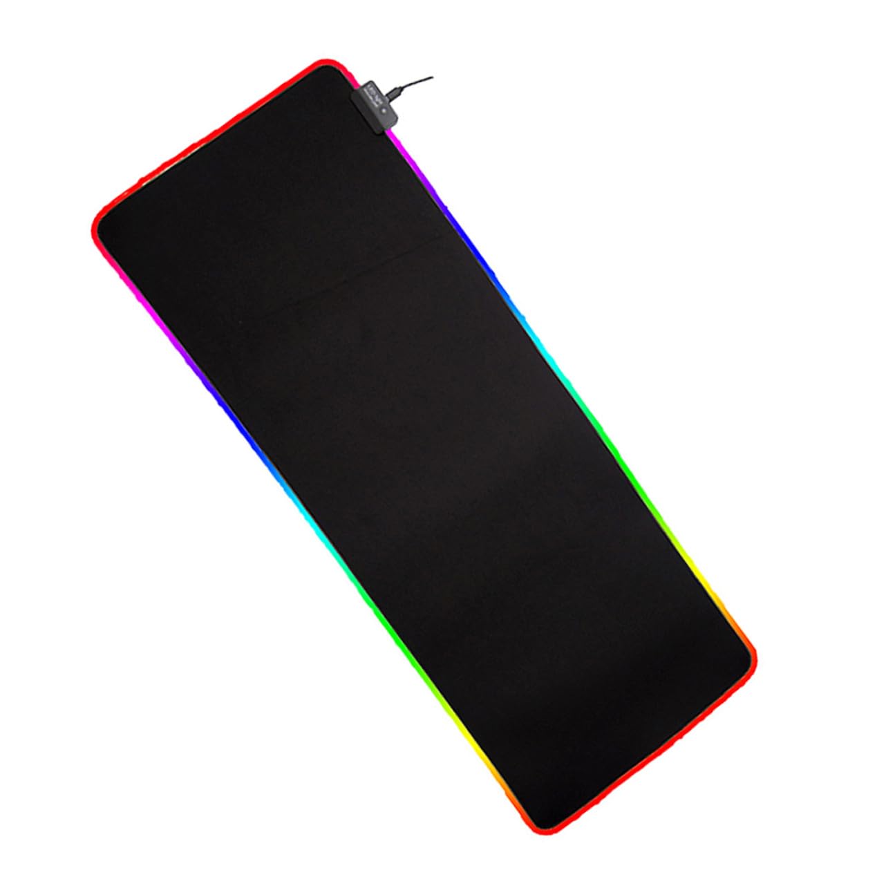 Tappetino Rgb Gaming 90x40 Cm Nero in Gomma e Stoffa