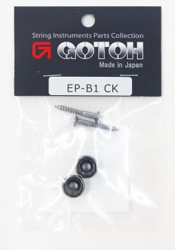 GOTOH Strap Pins, Gibson Type, Set of 2, Cosmo Black PEP-B1CK EP-B1CK