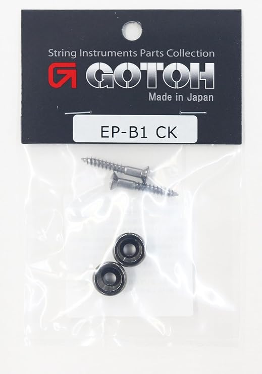 GOTOH Strap Pins, Gibson Type, Set of 2, Cosmo Black PEP-B1CK EP-B1CK