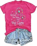 Cancer Shirts Women Fight Cancer in Shirt Breast Cancer Awareness Tshirt Ribbon Graphic Tees