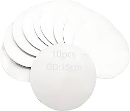 Canvas Panels, Dujelixa Round Stretched Canvas Cotton Pre-Stretched Canvas Panel 15cm Diameter, Canvas for Painting, Suitable for Oil Painting, Acrylic Painting, Watercolor Painting (Pack of 10)