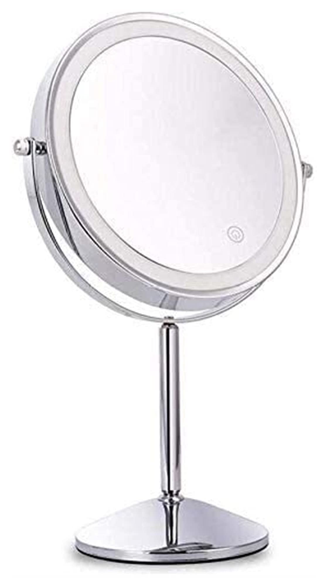 Specchio Trucco Specchio piccolo per trucco Specchio cosmetico,Specchio di bellezza da tavolo a due lati Specchio cosmetico a ingrandimento multiplo Specchio da bagno girevole a 360° Numero di batteri