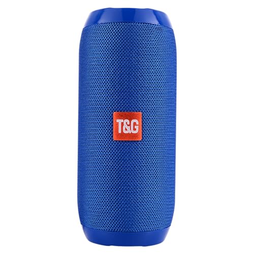 T&G TG Portable Bluetooth Speaker, IPX4 Waterproof Wireless Speaker with Subwoofer, 10W Stereo Pairing, Mini Loud Speaker for Biking & Traveling, Supports TWS & FM Radio & TF Card, Gift, Blue