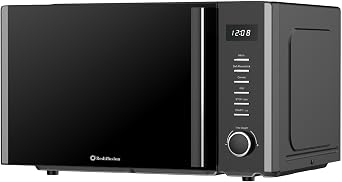 Rediffusion 30L Digital Combination Microwave, 900W Microwave,1200W Grill & 2200W Convection, Grill Rack, Defrost, Stainless Steel Cavity, 5 Power Levels, 8 Auto Menus, Freestanding, Black - REDCMW30B