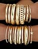 ÌF ME Gold Bangle Bracelets for Women, 19Pcs Multi Stackable Textured Bangles Set, Dainty 14K Gold Plated Chunky Bracelet Stack Fashion Boho Jewelry Gifts for Women #3