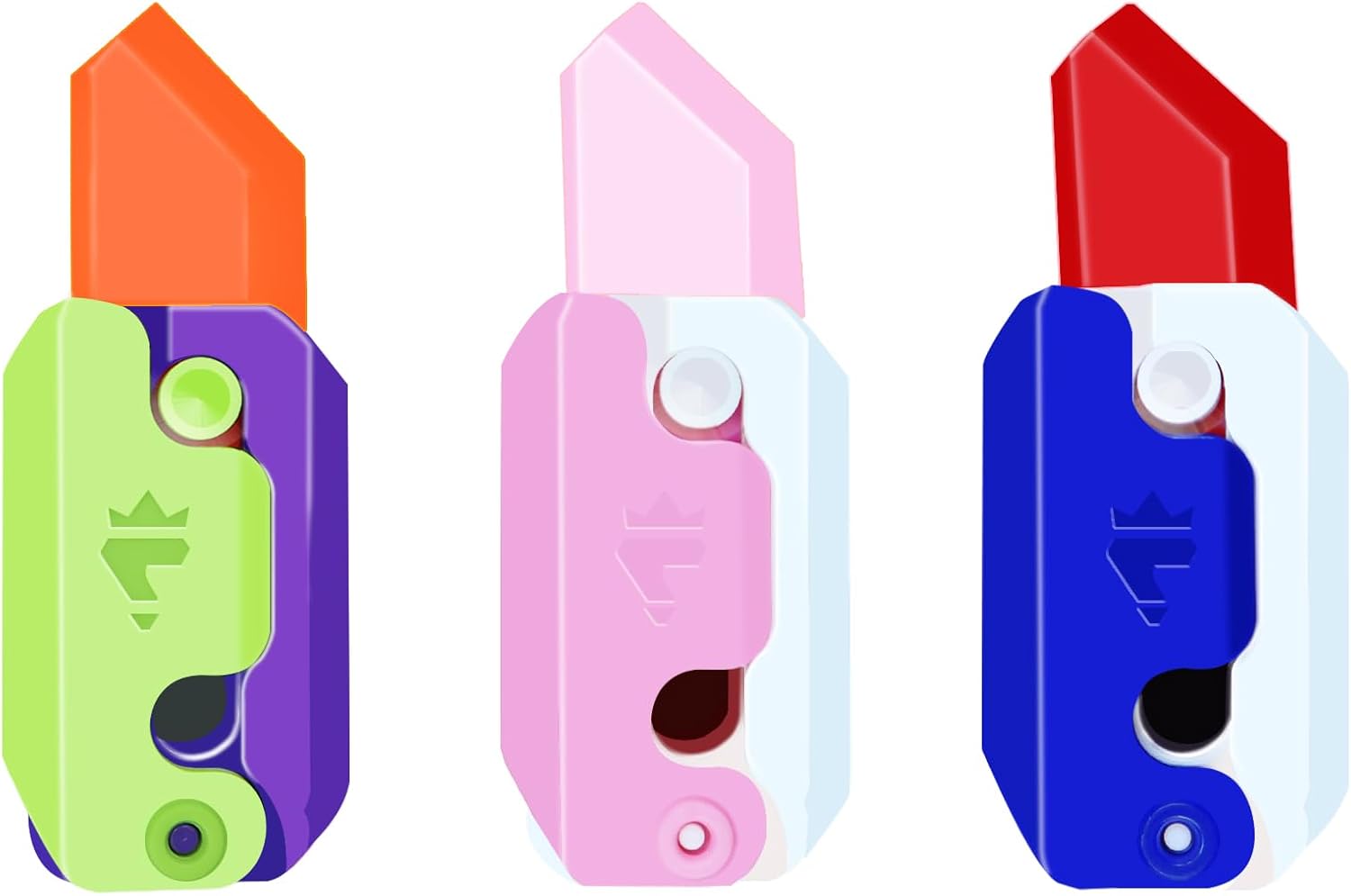 3 Pack Carrot Toy Knife 3D Printing Fidget Knife Toy