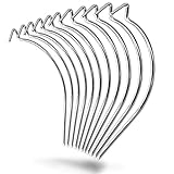 50 Pieces Stainless Steel Picture Hanging Hooks Heavy Duty Drywall Wire Hooks Hanger No Nails Need Holds Up to 100lbs for Hanging Pictures,Photo,Mirrors,Frames,Clock,Shelves,or Planters