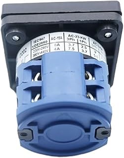 1pc LW26-20A/25A Universal Rotary Cam Changeover Switch 2/3/4 Position 8 Terminals 2 Floors Electrical Transfer Switch(Black,25A)