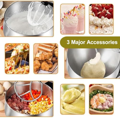 GZGHRZQS Stand Mixers for Baking 6-Speed Professional Mixer with 6L Stainless Steel Bowl - Includes Dough Hook, Whisk & Meat Grinder Ideal for Kneading, Whisking & Meat Mincing - Image 8