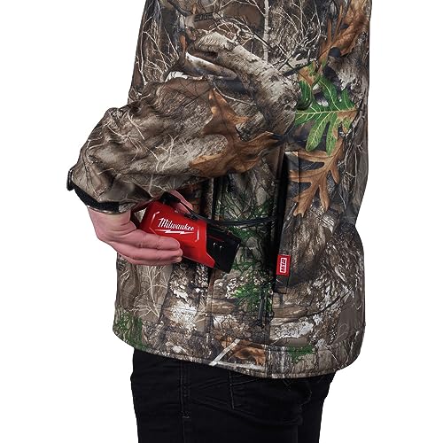 Milwaukee 224C-21L M12 Quietshell Lithium-Ion Cordless Heated Jacket (3 Ah) - Large, Realtree Edge Camo #TOP7