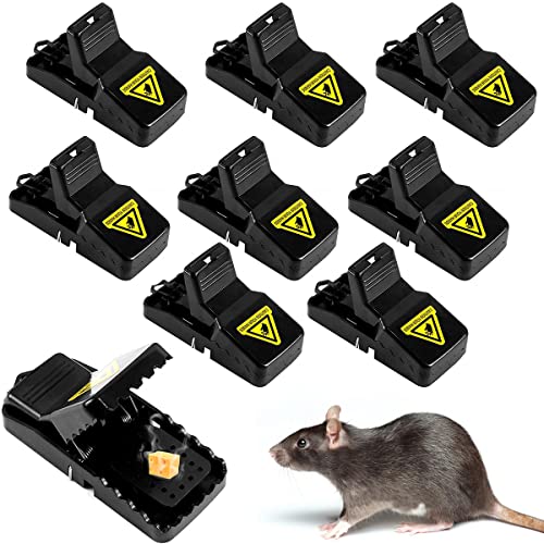 Xlong 8 Piezas Cepos para Ratones,Trampa para Ratones,Ratonera de Pinza,Trampa para Ratones Efectiva,Trampa para Ratas Profesional,Rat Trap,Trampa para Ratones con Cebo,Ratoneras para Atrapar Ratas