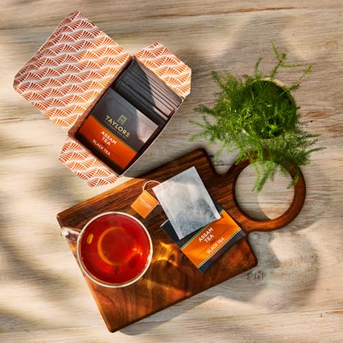 Image of Taylors of Harrogate Assam, Black Tea, Individually Wrapped Bags, 20 Count (Pack of 6), Full-bodied, Satisfying & Malty, Caffeinated, Enjoy Hot or Iced, 120 Teabags Total