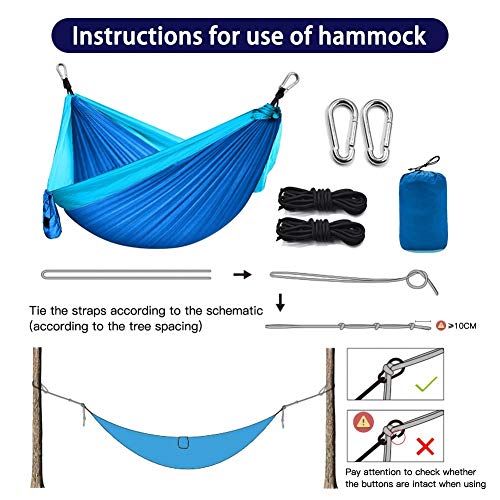 Hamac de camping extérieur TILEZE lit suspendu nylon 210T - 3
