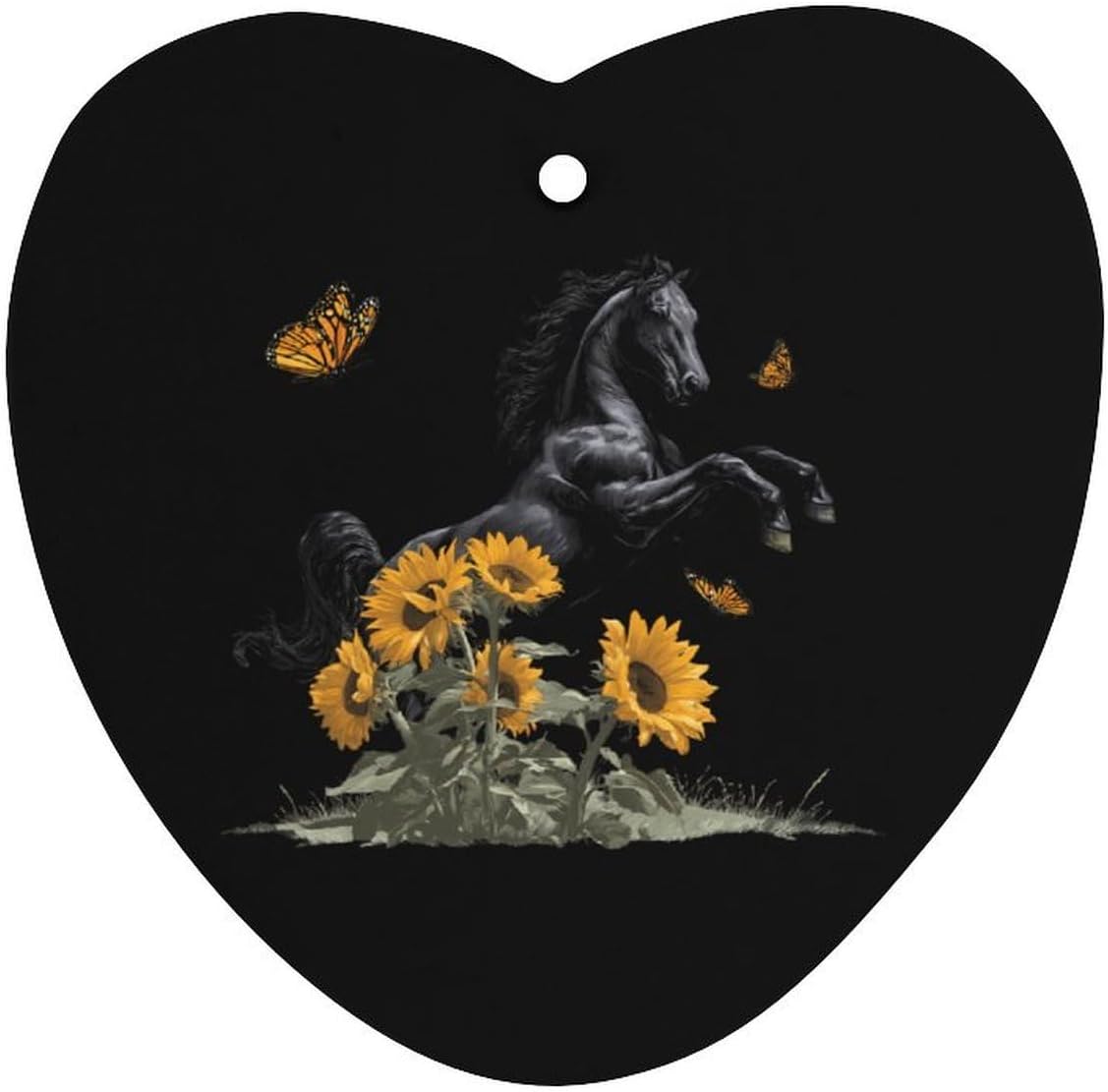 Black Horse Sunflower Car Air Freshener Cute Hanging Aromatherapy Tablets for Car Home Love form