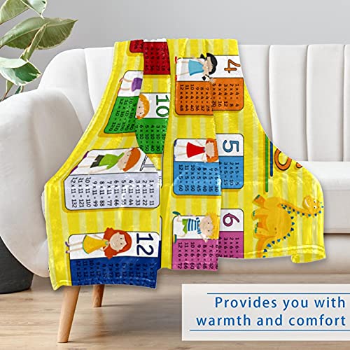 Couverture douce de pique-nique contre le froid avec tables de calcul