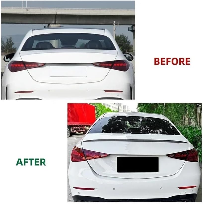 AMG Style Rear Sport Spoiler Wing Compatible with Mercedes Benz W206 C Class C200 C260 C300 2021-2023 Styling Auto Accessories Body Kit(Truck Bed Cap Black)