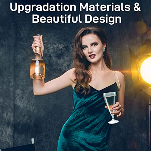 Zonbaizey Champagne Flute With Outer Cup 5 Stemless Plastic Champagne Flutes 6 Oz Capacity, Shatterproof, Reusable, Bpa-Free, Ideal For Home Bar, Special Occasions(Blue) #TOP5