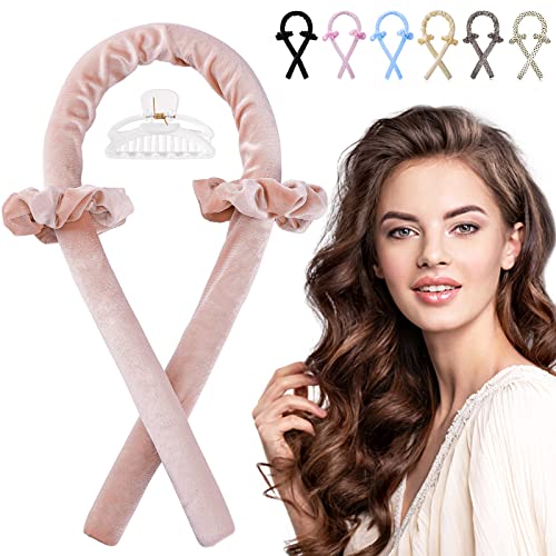 IENIN Heatless Hair Curler for Medium/Long Hair, Hair Rollers Heatless Curls to Sleep in Soft Foam Overnight for Women Heatless Curling Rod Headband