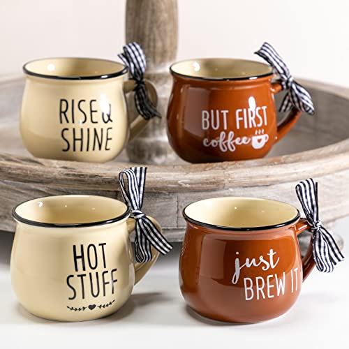 Patelai Espresso Cup, 5 Ounces Mini Coffee Mug Set, Christmas Gift For Women Mom Coffee Lover Farmhouse Coffee Bar Tiered Tray Decor Birthday Housewarming Gift (Simple Style) #TOP6