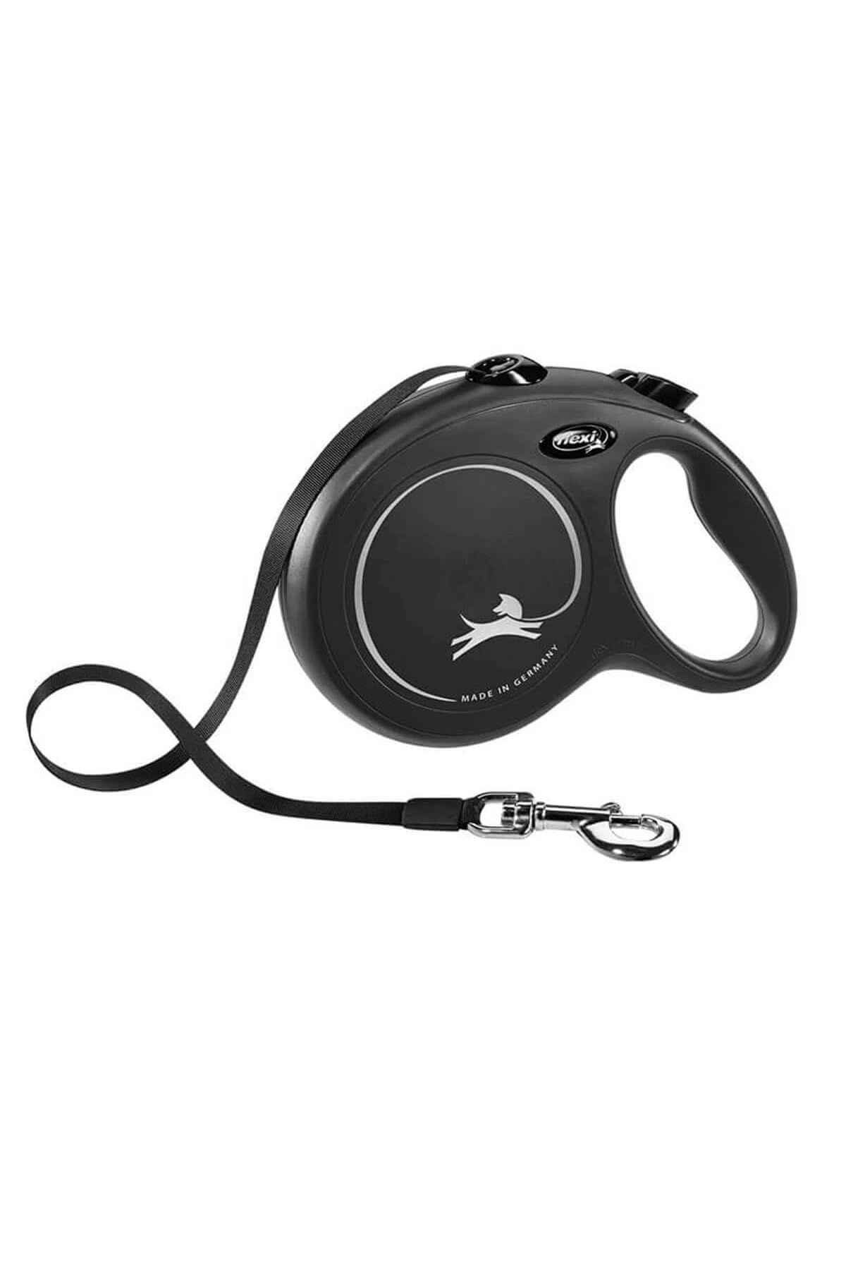 Laisse New Classic L Tape 8 m black Flexi CL30T8-​251-​S-​20