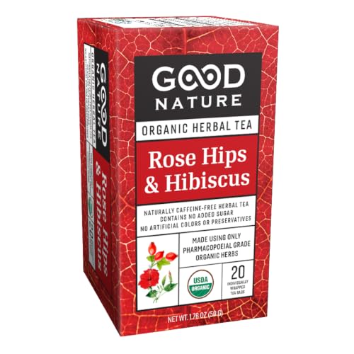 Good Nature Organic Rose Hips & Hibiscus Tea, 1.76 Ounce