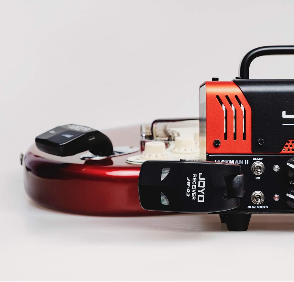 JOYO 2.4GHz Wireless Guitar System 4 Channels Rechargeable Audio Wireless Transmitter Receiver for Guitar Bass Electric Instruments (JW-03) : Musical Instruments
