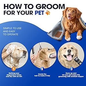 DSP® Dog Clippers for Grooming Dog Grooming Clippers 3-Speed Low Noise Dog Hair Clippers for Small & Large Dog