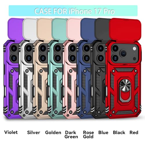 Coque iPhone 17 Pro antichoc violette pour usage quotidien avec béquille