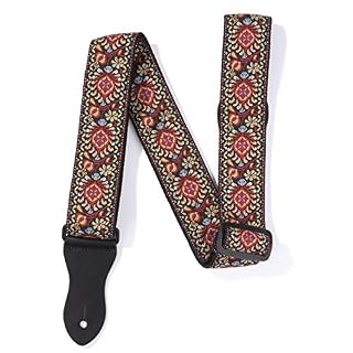 KLIQ Sangle de guitare vintage tissée pour guitare acoustique et électrique | Style Hootenanny jacquard des années 60… - Les Beatles, Paul McCartney, John Lennon, RIngo Starr, George Harrison KLIQ Sangle de guitare vintage tissée pour guitare acoustique et électrique | Style Hootenanny jacquard des années 60… – Image 7