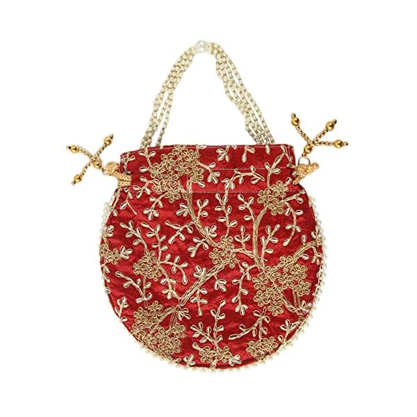 RC Rexcuir Potli Bag for Women & Girls | Silk Potli Bag | Potlis & Wristlets | Return Gifts for women - Image 4