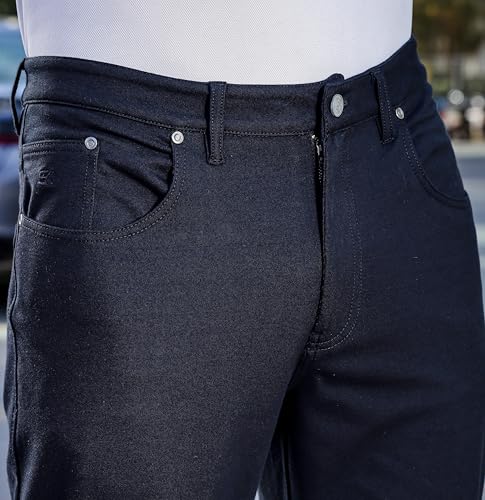 Image of ONE SKY Premium Men's Flexi Waist Casual Pants Cotton Blend Stretchable Chinos | Slim Fit Stylish Office Fashion Trousers for Office, Party | Men Formal Pant