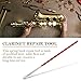 Steel Woodwind Repair Tool, Spring Hook for Sax Clarinet Oboe Flute Piccolo Bassoon (Random Color for Tube Sleeve)