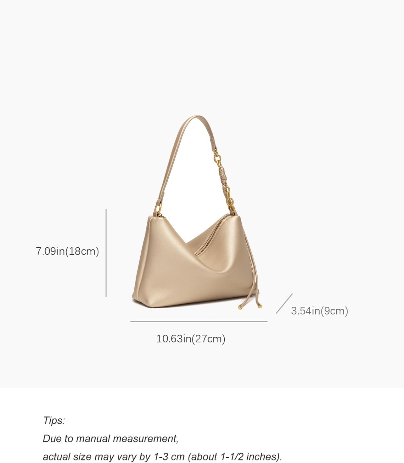 Underarm Shoulder Bag For Women Trendy Ladies Soft Evening Bag Small Crossbody Purse with Adjustable Strap