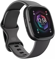 Fitbit Sense 2 Smartwatch: ECG App, SpO2, GPS, Stress & Sleep Tracking - Shadow Grey/Graphite, S&L Bands